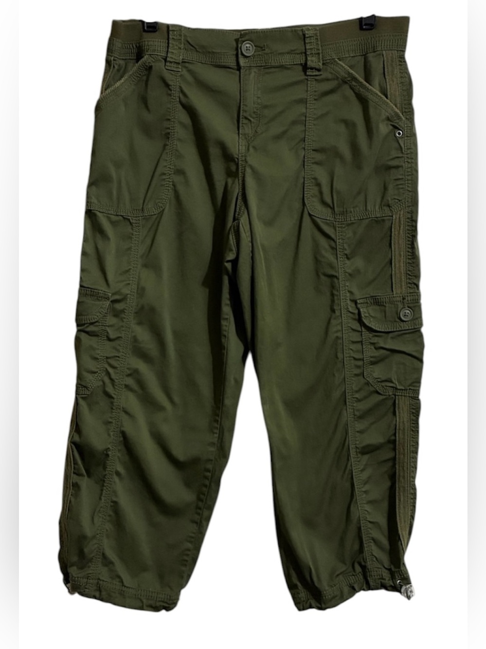 Style & Co. Women’s Olive Green Bungee Cargo Capris Size 8